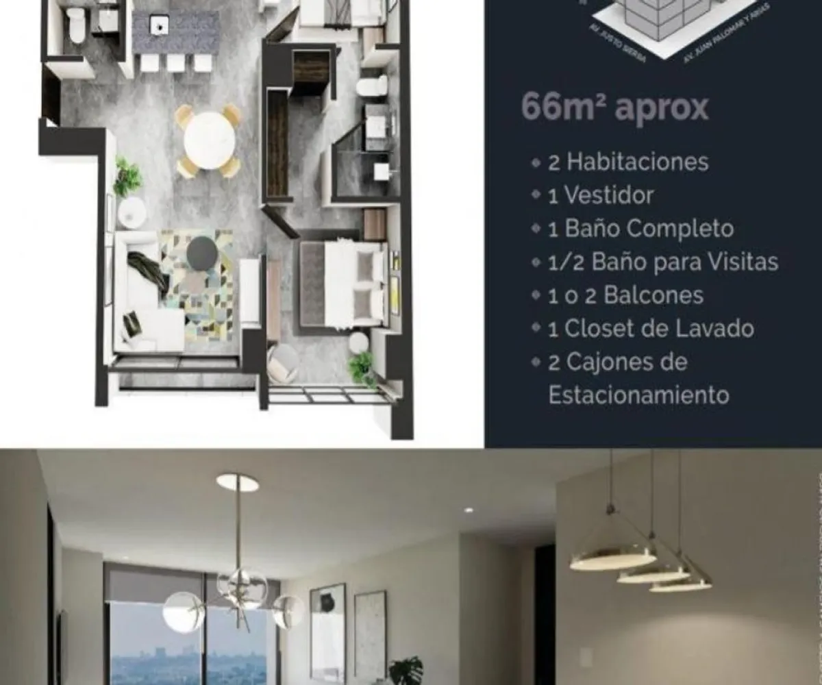 Departamento En PreVenta,Vallarta Norte,Av Juan Palomar y Arias 127, Guadalajara, Jalisco 44690, 2 Habitaciones,1 Baño,Av Juan Palomar y Arias,12,pUGW6pm