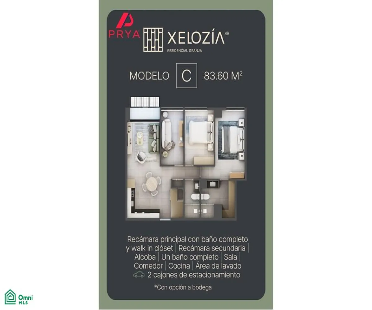 Departamento En Venta,Ciudad Granja,Calz. Circunvalacion Pte S/N, Zapopan, Jalisco 45010, 2 Habitaciones,2 Baños,Calz. Circunvalacion Pte,MX25955598