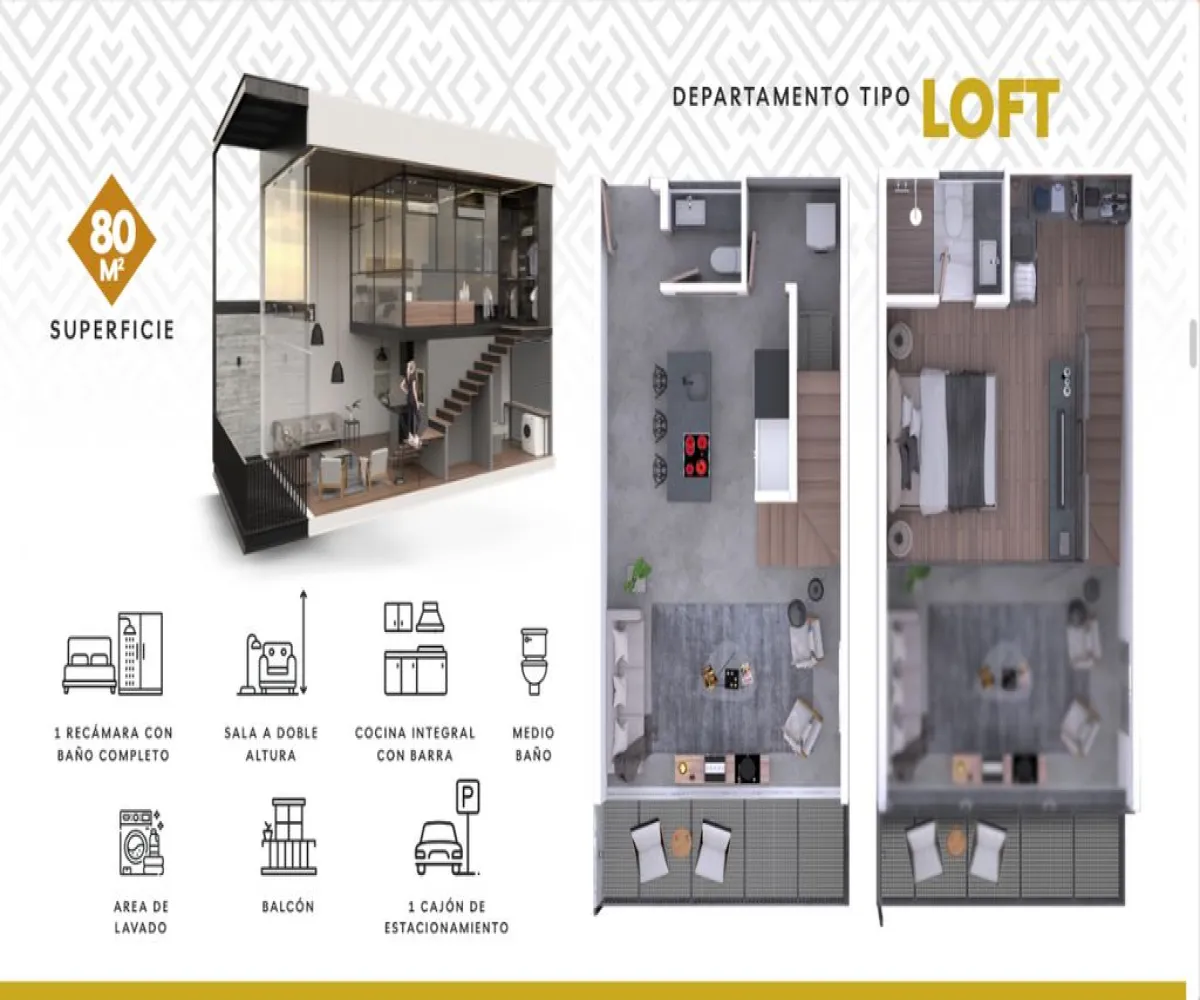 Departamento En Venta,Americana,Guadalupe Zuno S/N, Guadalajara, Jalisco 44160, 2 Habitaciones,2 Baños,Guadalupe Zuno,2,pbcwf8C