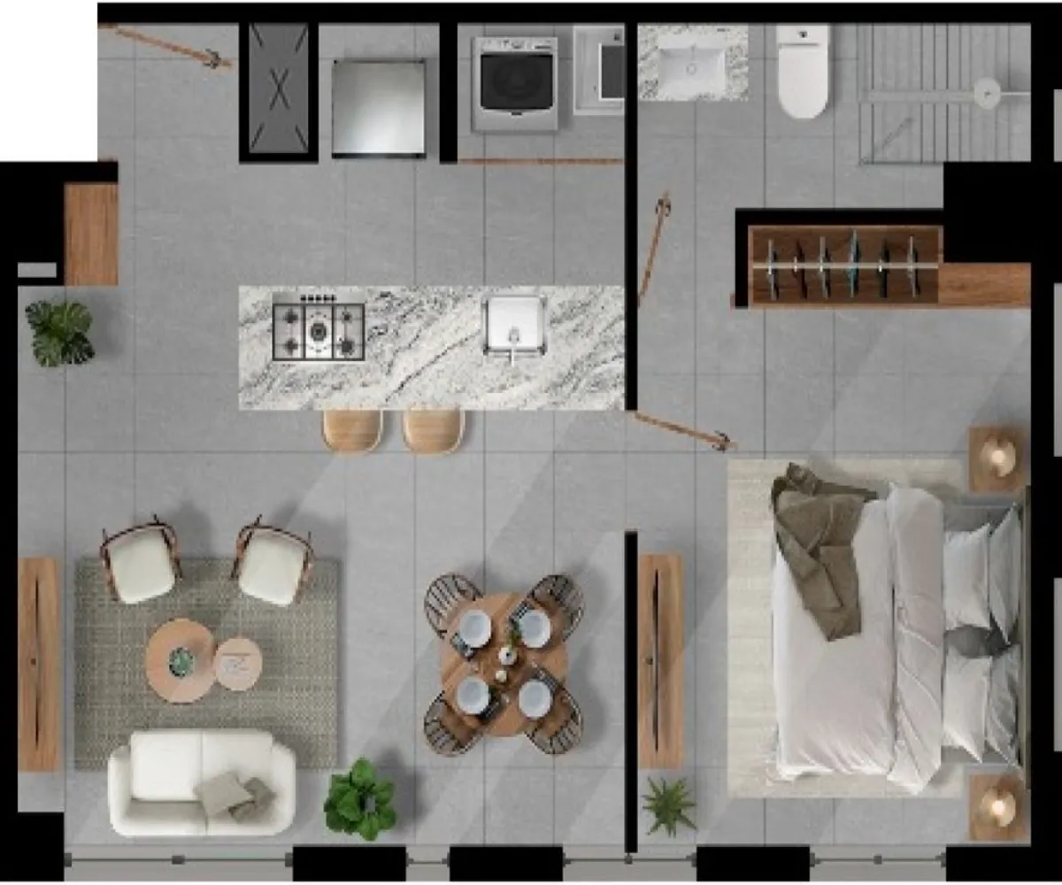 Departamento En Venta,Colomos Providencia,Brasilia 1, Guadalajara, Jalisco 44660, 1 Cuarto,1 Baño,Brasilia,1,pXRA0wg