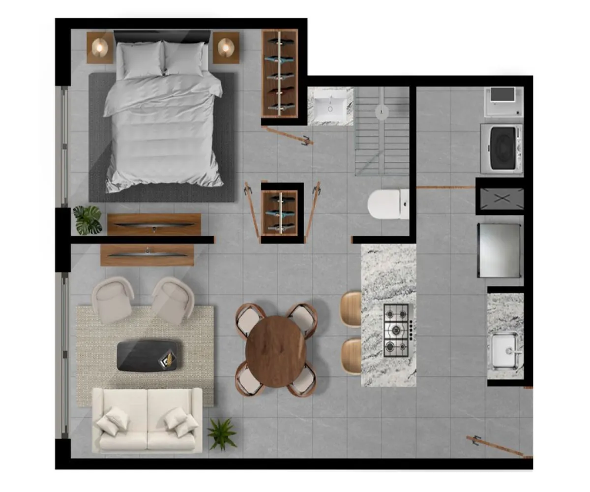 Departamento En Venta,Colomos Providencia,Brasilia 1, Guadalajara, Jalisco 44660, 1 Cuarto,1 Baño,Brasilia,1,pXRA0wg