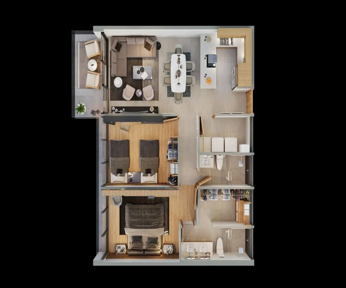 Departamento En Venta,Arcos de Guadalupe,Avenida Piotr Ilich Tchaikovski S/N, Zapopan, Jalisco 45037, 1 Cuarto,2 Baños,Avenida Piotr Ilich Tchaikovski,1,pV1hpB5