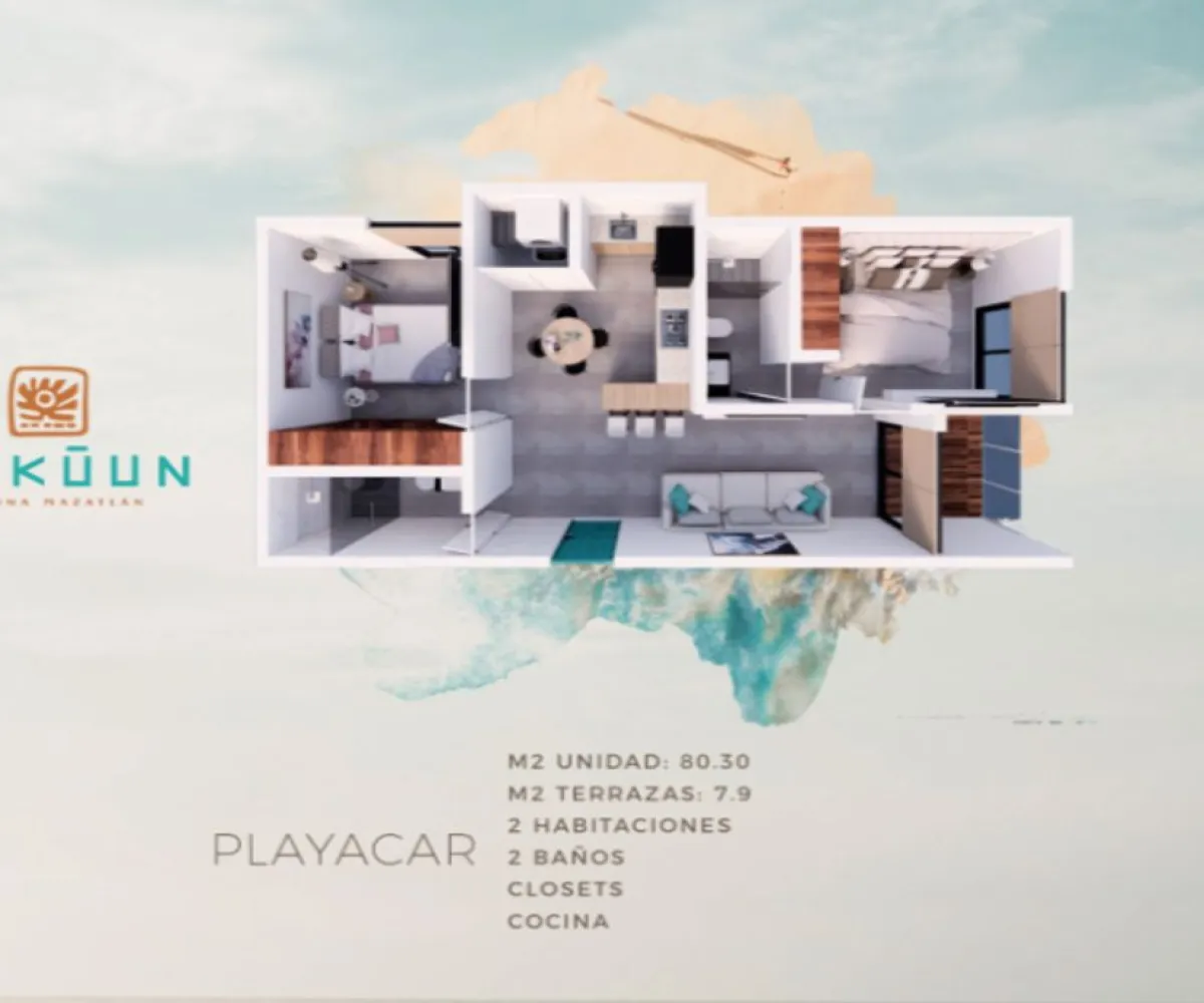 Departamento En Venta,Marina Mazatlán,Avenida del Estero S/N, Mazatlán, Sinaloa 82110, 2 Habitaciones,2 Baños,Avenida del Estero,1,pKdagha