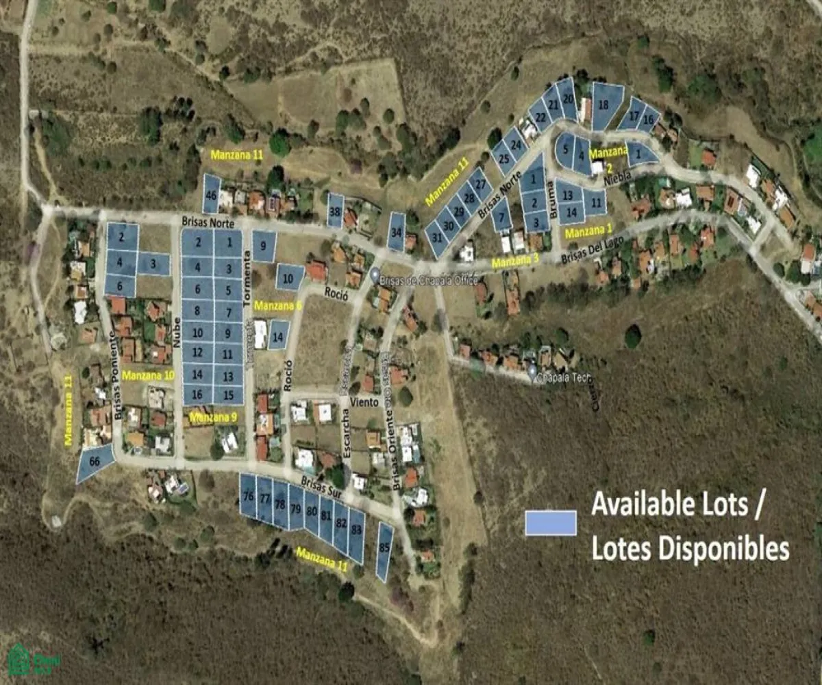 Terreno En Venta,Brisas de Chapala,Calle Brisas Norte and Tormenta Lote 9 Manzana 6, Chapala, Jalisco 45901,Calle Brisas Norte and Tormenta,MX251055600