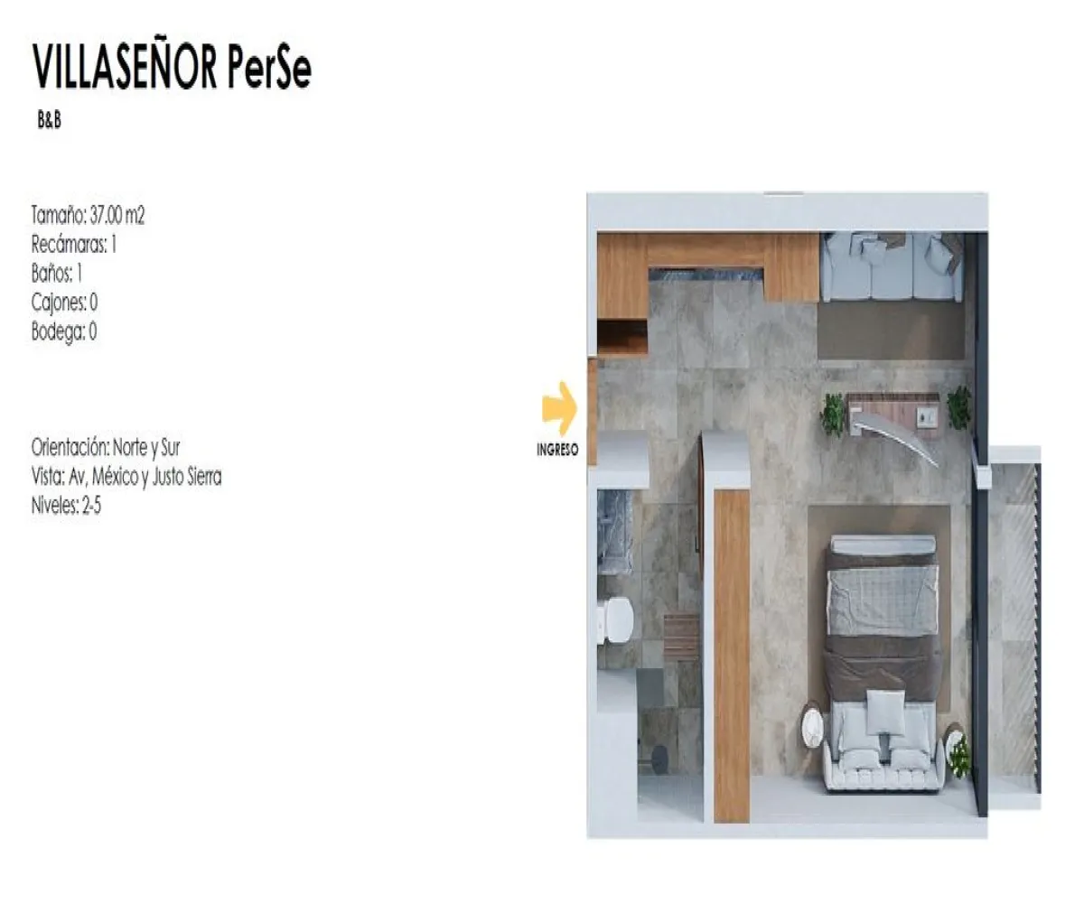 Departamento En Venta,Arcos Vallarta,Calle Pablo Villaseñor 131 309, Guadalajara, Jalisco 44130, 1 Cuarto,1 Baño,Calle Pablo Villaseñor,1,p7JppTv