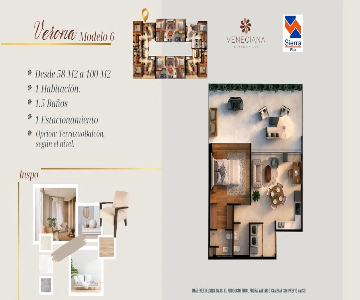 Departamento En Venta,Italia Providencia,Venecia 2520, Guadalajara, Jalisco 44648, 2 Habitaciones,2 Baños,Venecia,1,pLjywQ7