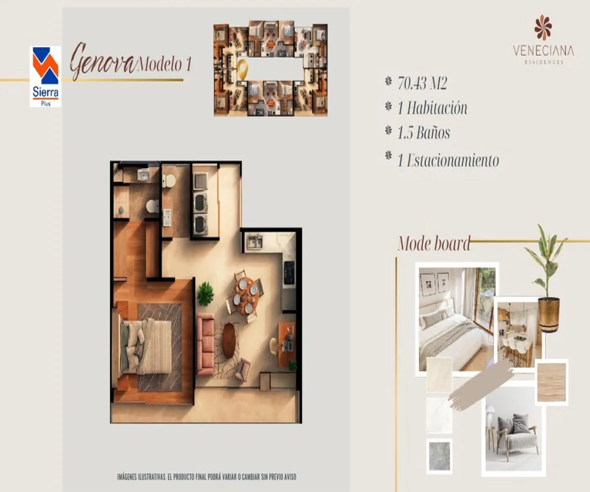 Departamento En Venta,Italia Providencia,Venecia 2520, Guadalajara, Jalisco 44648, 2 Habitaciones,2 Baños,Venecia,1,pLjywQ7