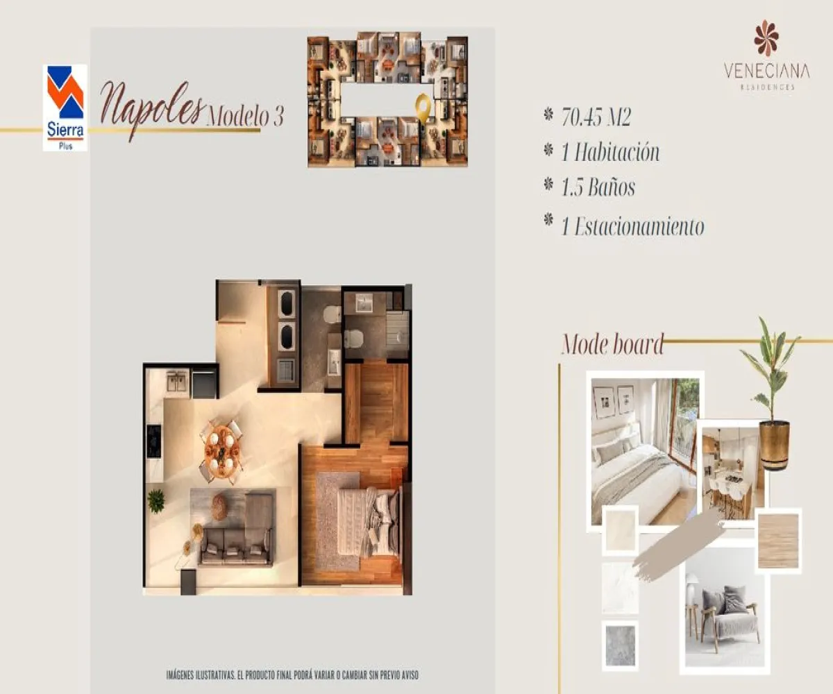 Departamento En Venta,Italia Providencia,Venecia 2520, Guadalajara, Jalisco 44648, 2 Habitaciones,2 Baños,Venecia,1,pLjywQ7