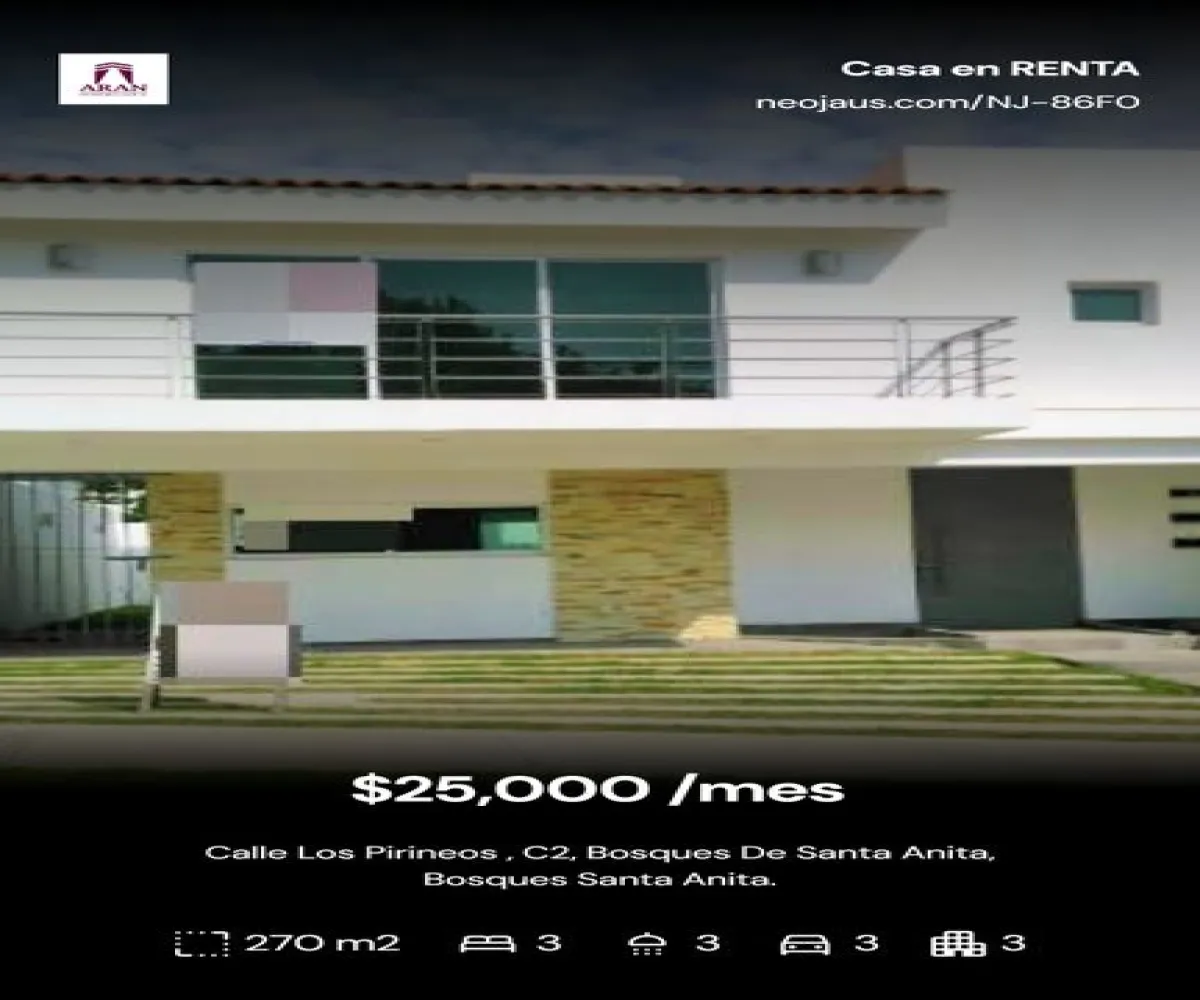 Casa En Venta,Bosques de Santa Anita,LOS PIRINEOS 2 C2, Tlajomulco de Zúñiga, Jalisco 45640, 3 Habitaciones,3 Baños,LOS PIRINEOS ,2,p9SuZxJ