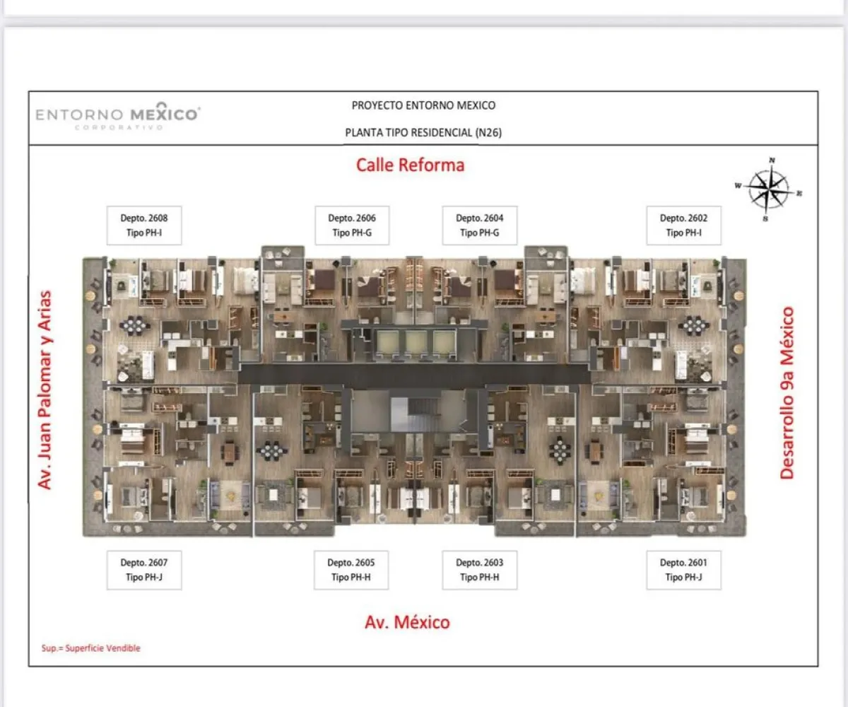 Departamento En Venta,Juan Manuel,Avenida México 3090 PH, Guadalajara, Jalisco 44680, 2 Habitaciones,2 Baños,Avenida México,1,plpcWZX