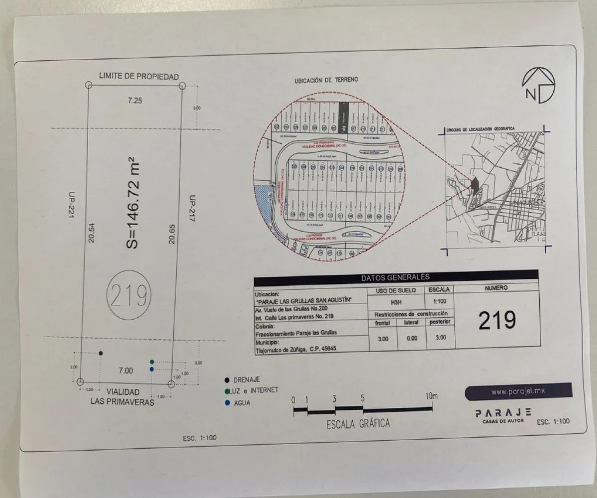 Terreno En Venta,Paraje,Avenida Vuelo de las Grullas 200 219, Tlajomulco de Zúñiga, Jalisco 45645,Avenida Vuelo de las Grullas,723311