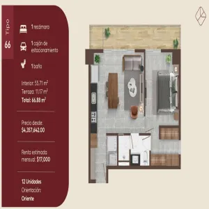 Departamento En Venta,Jardines del Valle,Avenida Valle de Atemajac 2445-05, Zapopan, Jalisco 45136, 1 Cuarto,1 Baño,Avenida Valle de Atemajac,1,pWTVOVR