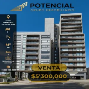 Departamento En Venta,Patria Universidad,Paseo Lomas Altas 4822 604, Zapopan, Jalisco 45119, 2 Habitaciones,2 Baños,Paseo Lomas Altas,1,poXuXih