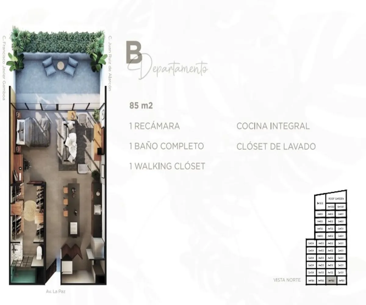 Departamento En Venta,Americana,av de la paz 2370, Guadalajara, Jalisco 44160, 2 Habitaciones,1 Baño,av de la paz,12,pP4Cyff