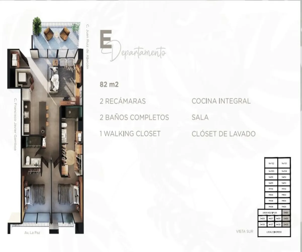 Departamento En Venta,Americana,av de la paz 2370, Guadalajara, Jalisco 44160, 1 Cuarto,1 Baño,av de la paz,12,pQ9lL0n