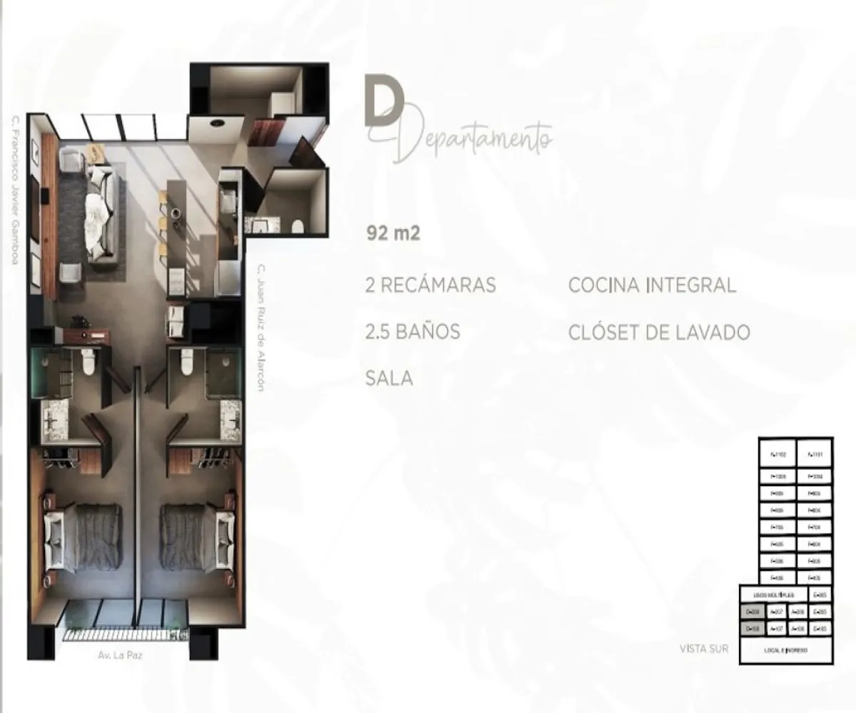 Departamento En Venta,Americana,av de la paz 2370, Guadalajara, Jalisco 44160, 1 Cuarto,1 Baño,av de la paz,12,ps8cKBR