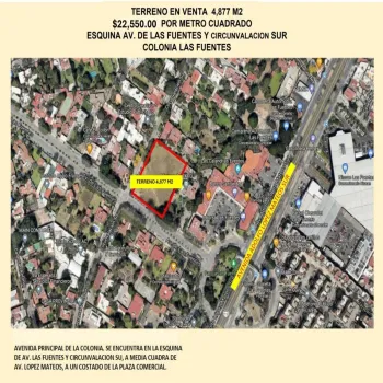 Terreno En Venta,Las Fuentes,av las fuentes 1300, Zapopan, Jalisco 45070,av las fuentes,615011