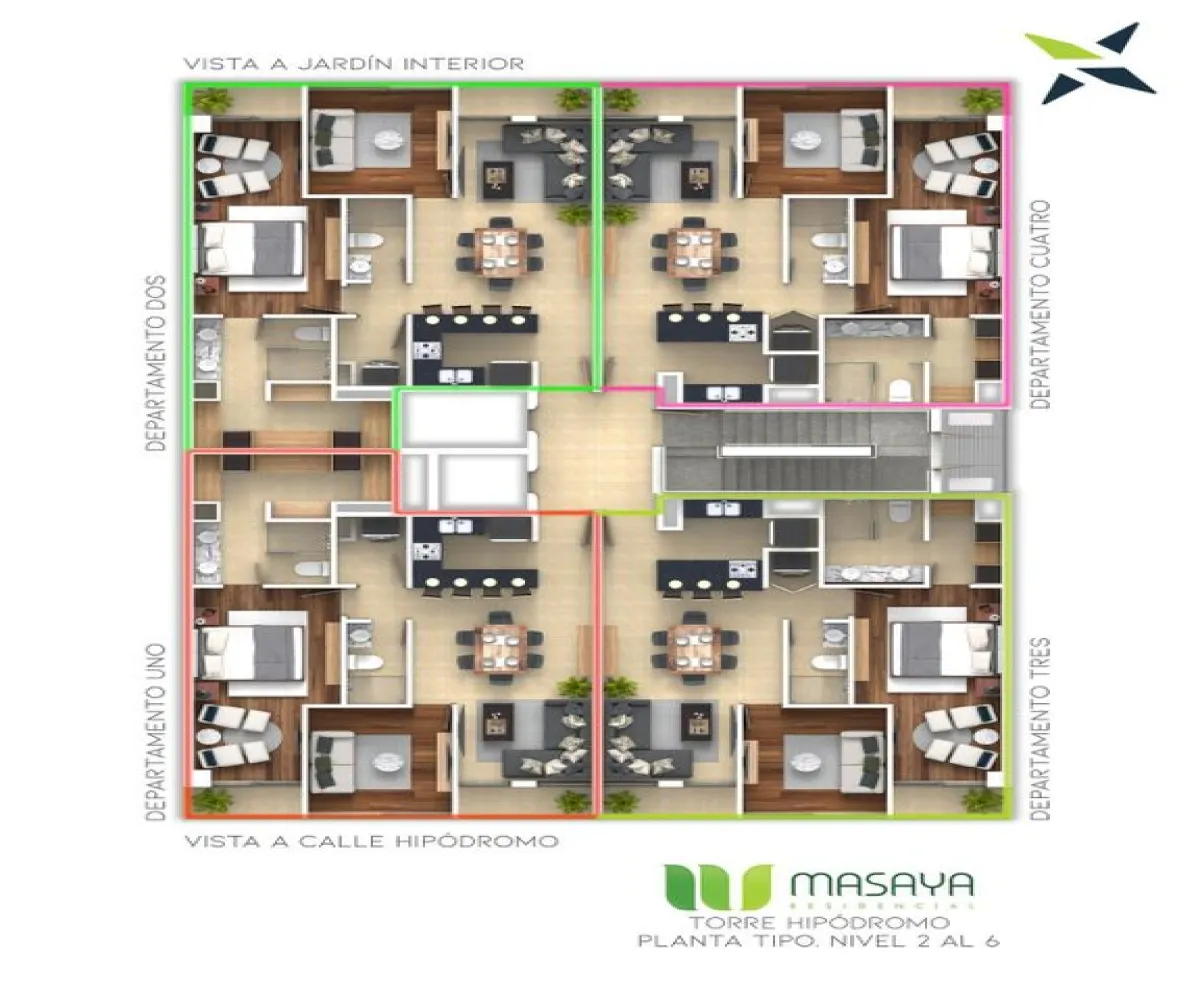 Departamento En PreVenta,Colomos Providencia,Asunción 1985, Guadalajara, Jalisco 44620, 2 Habitaciones,2 Baños,Asunción,1,pXBGHVq