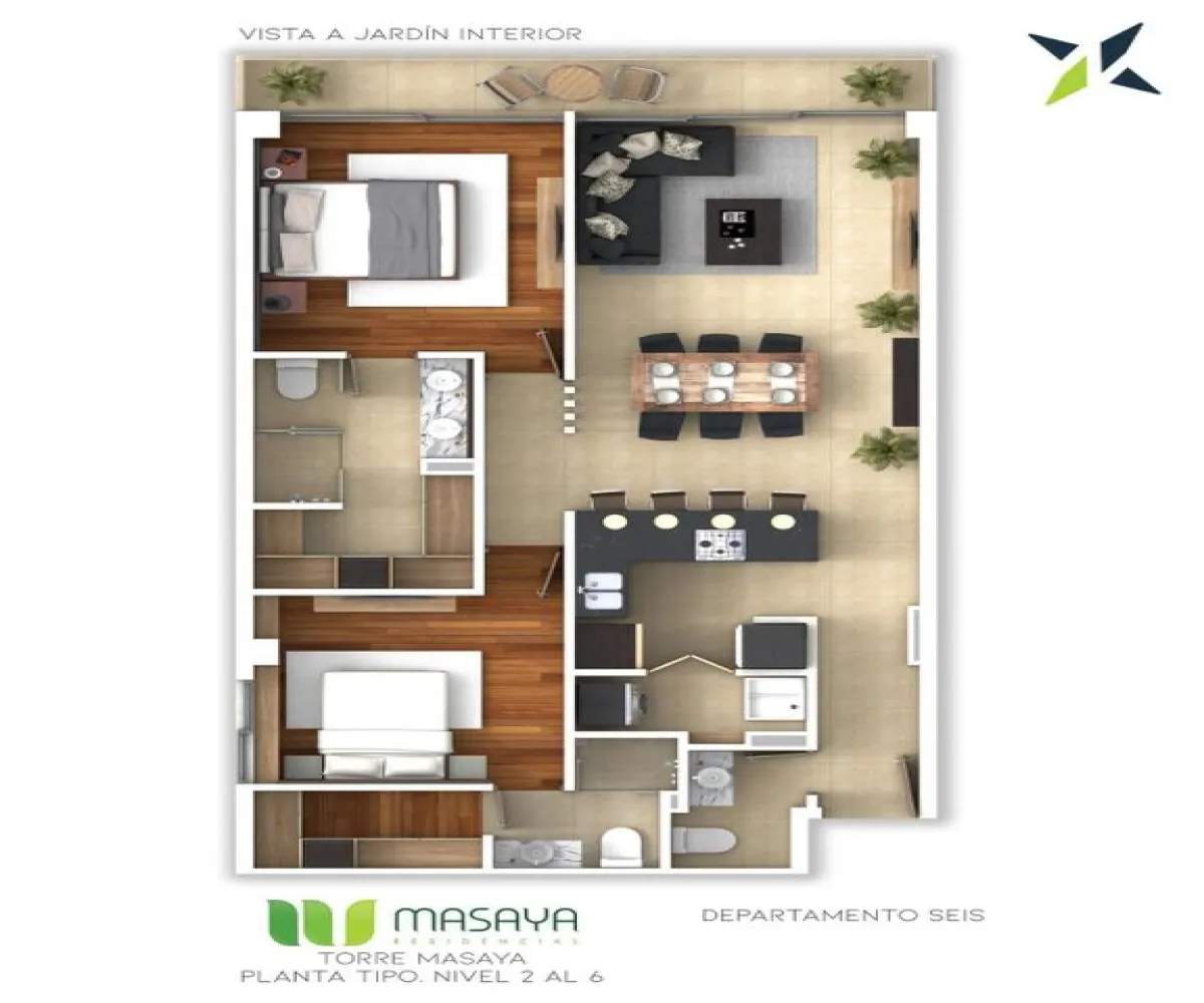 Departamento En PreVenta,Colomos Providencia,Asunción 1985, Guadalajara, Jalisco 44620, 2 Habitaciones,2 Baños,Asunción,1,pXBGHVq