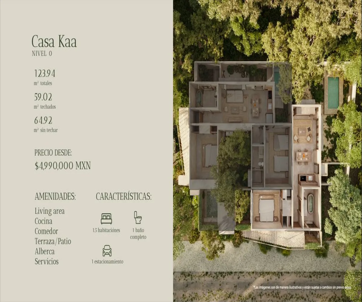 Casa En Venta,La Veleta,C. 29 Pte. S/N, Tulum, Quintana Roo 77760, 1 Cuarto,1 Baño,C. 29 Pte.,2,pQVQu3s