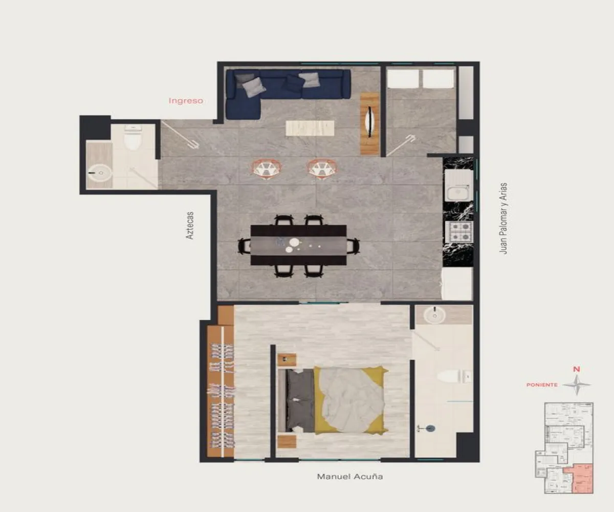 Departamento En Venta,Monraz,Av. Manuel Acuña 3144, Guadalajara, Jalisco 44670, 1 Cuarto,1 Baño,Av. Manuel Acuña ,6,pdJbjpw