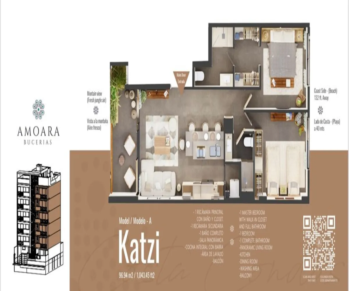 Departamento En Venta,Bucerías Centro,Playa de los Picos 3, Bahía de Banderas, Nayarit 63732, 2 Habitaciones,2 Baños,Playa de los Picos ,3,pu9Kkey